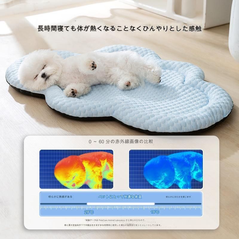 【3サイズ】 ペットベッド 冷感 クール 滑り止めかわいい 雲 可愛い マット ペット用品 春 夏 犬 猫 小型犬 中型犬 大型犬 ペットハウス_画像5