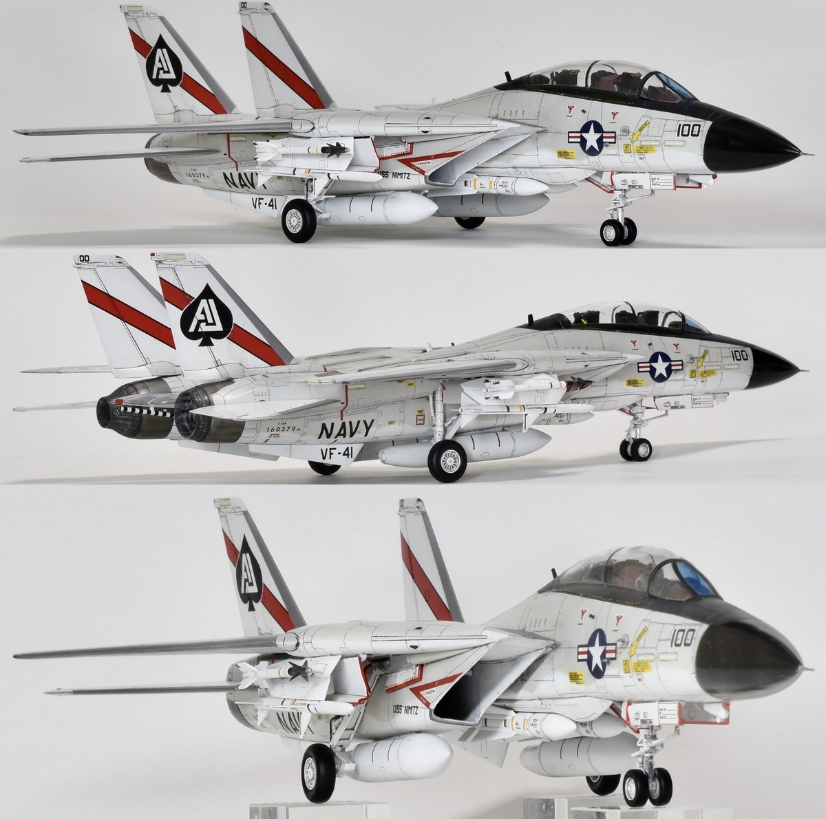 F-14A トムキャット VF-41 Black Aces 1/72 ハセガワ 完成品の画像5