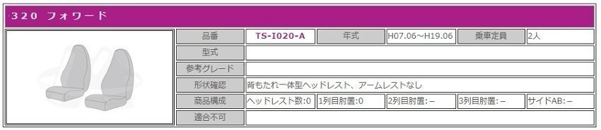 【MIYABI/国内製/金華山】★桜 桜柄 シートカバー/ブラック★イスズ 320フォワード H7/6～H19/6 運転席＋助手席セット (TS-I020-A)_★適合情報