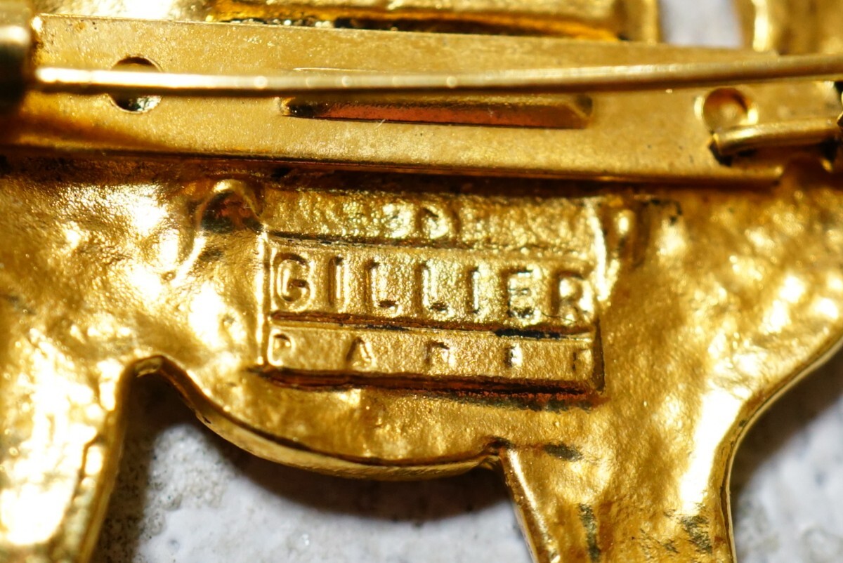 301 海外製 GILLIER/ジリエ ラクダ ゴールドカラー ブローチ ヴィンテージ アクセサリー アンティーク ブランド 装飾品の画像3