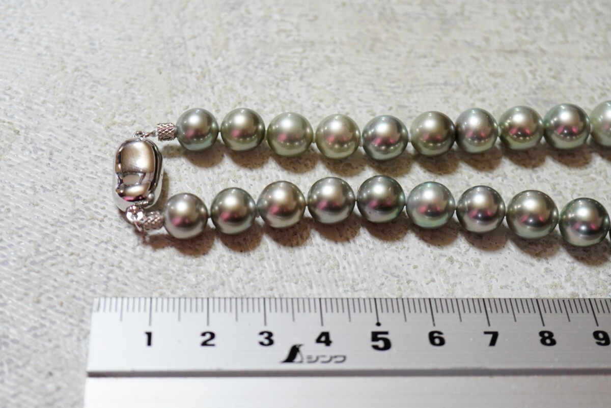 978 本真珠 パール ネックレス ヴィンテージ アクセサリー SILVER刻印 ペンダント 冠婚葬祭 首飾り 装飾品の画像6