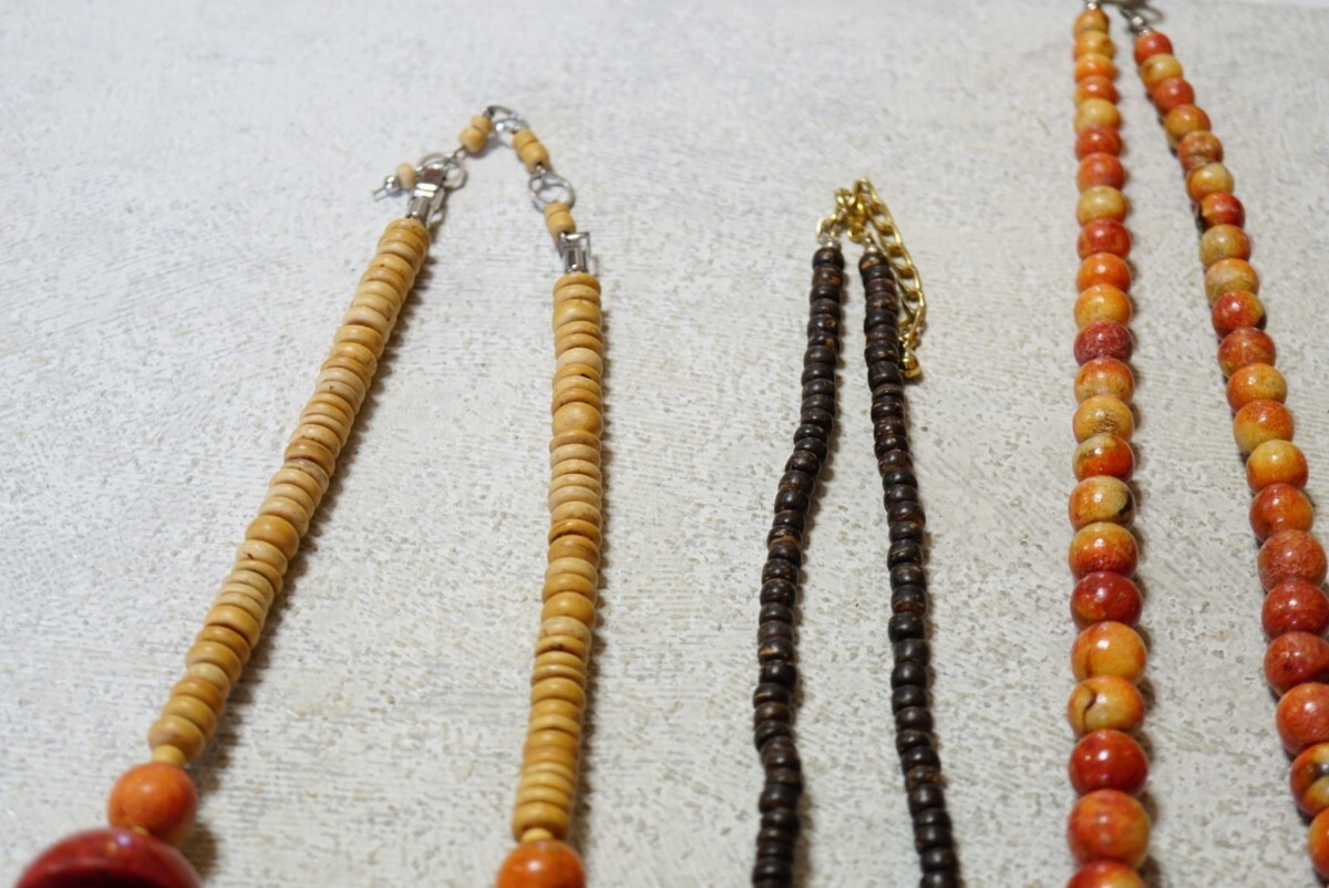 B2131 mountain .. pendant necklace Vintage accessory large amount set together . summarize set sale coral coral ornament 
