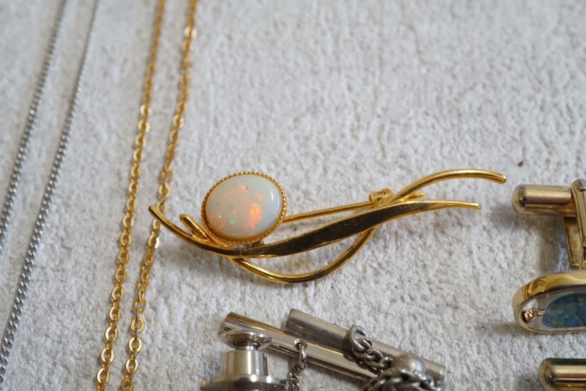 B682 opal pendant earrings necklace etc. opal Vintage accessory large amount set together . summarize set sale ornament 