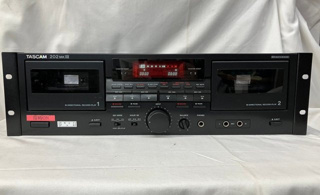 動作品 TASCAM/タスカム TEAC/ティアック 202MKⅢ ダブルカセットデッキ オートリバースの画像1