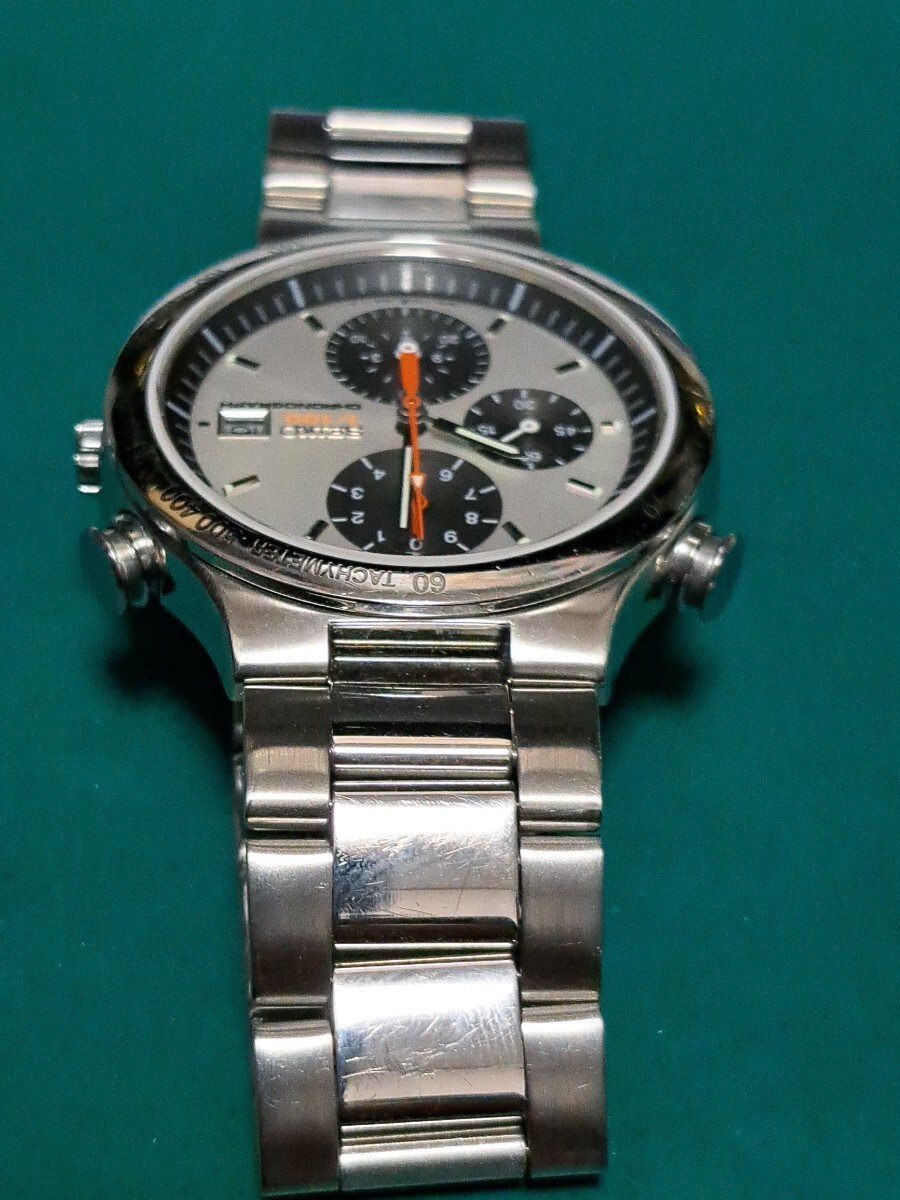 SEIKO セイコー 7T52-6A20 スピードマスター 1/100 クロノグラフ クォーツ 腕時計 稼働品 電池交換済 の画像4