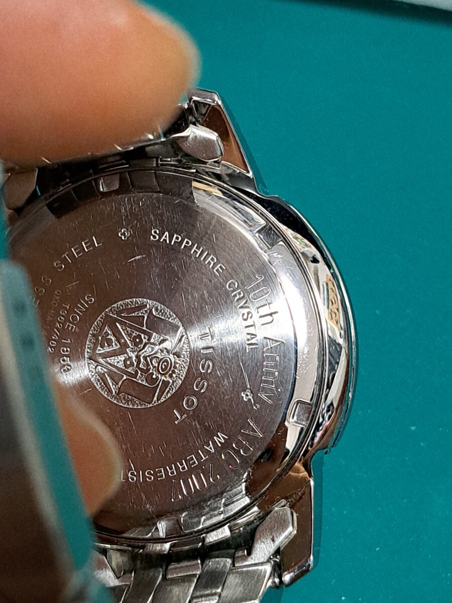 ティソ 稼働品 美品 電池交換済 T362/462 QZ クロノグラフ メンズ 腕時計 TISSOT クォーツ 黒文字盤 ダイバー_画像8