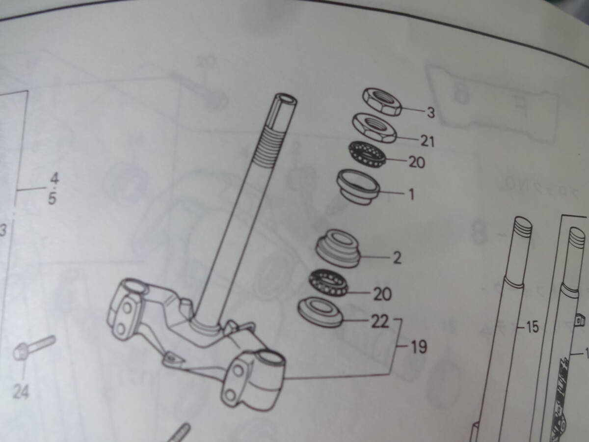 ホンダ 純正 三又 ステム 上下レース ステムベアリングセット ライブDIO ディオ ZX SR スーパーディオ AF18 AF25 AF27 AF28 AF34 AF35の画像6