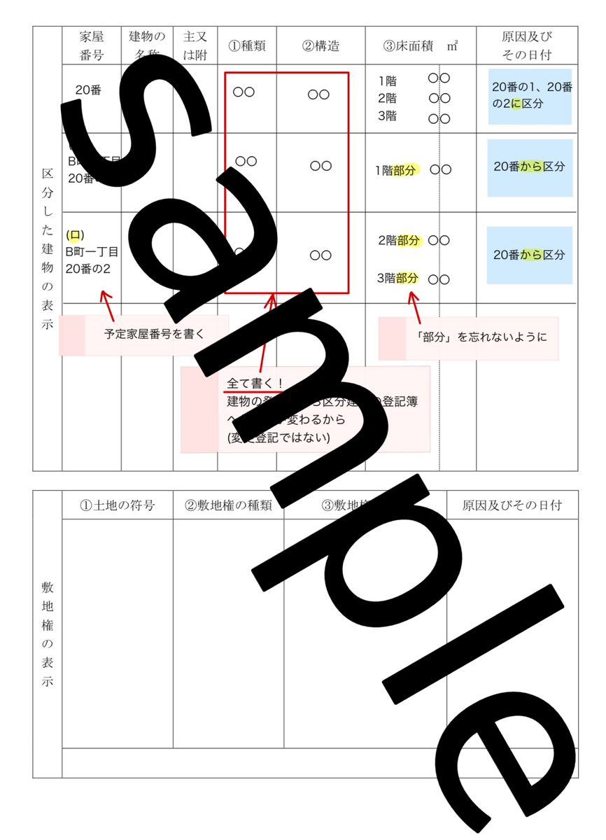 土地家屋調査士試験対策　申請書完全チェックシート(区分建物編)_画像7