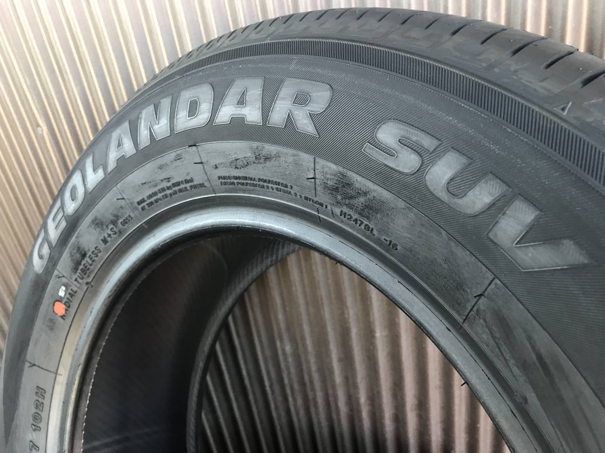 【在庫残り僅か】2019年製 新品 ヨコハマタイヤ 225/65R17 102H ジオランダーSUV G055 4本セット◆D2682の画像4