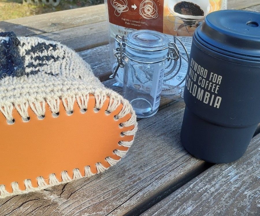 ソロキャンプ キャンプギア ドリップコーヒーセット   世界に一つだけのセット！  ハンドメイド