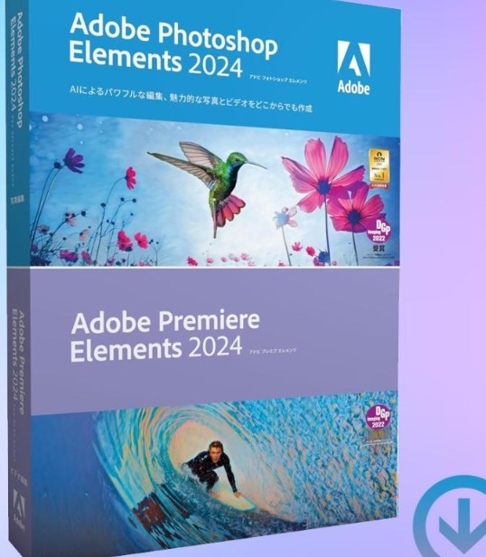 Photoshop & Premiere Elements 2024【ダウンロード版】日本語・通常版 Windows/Mac対応 Adobe アドビ_画像1