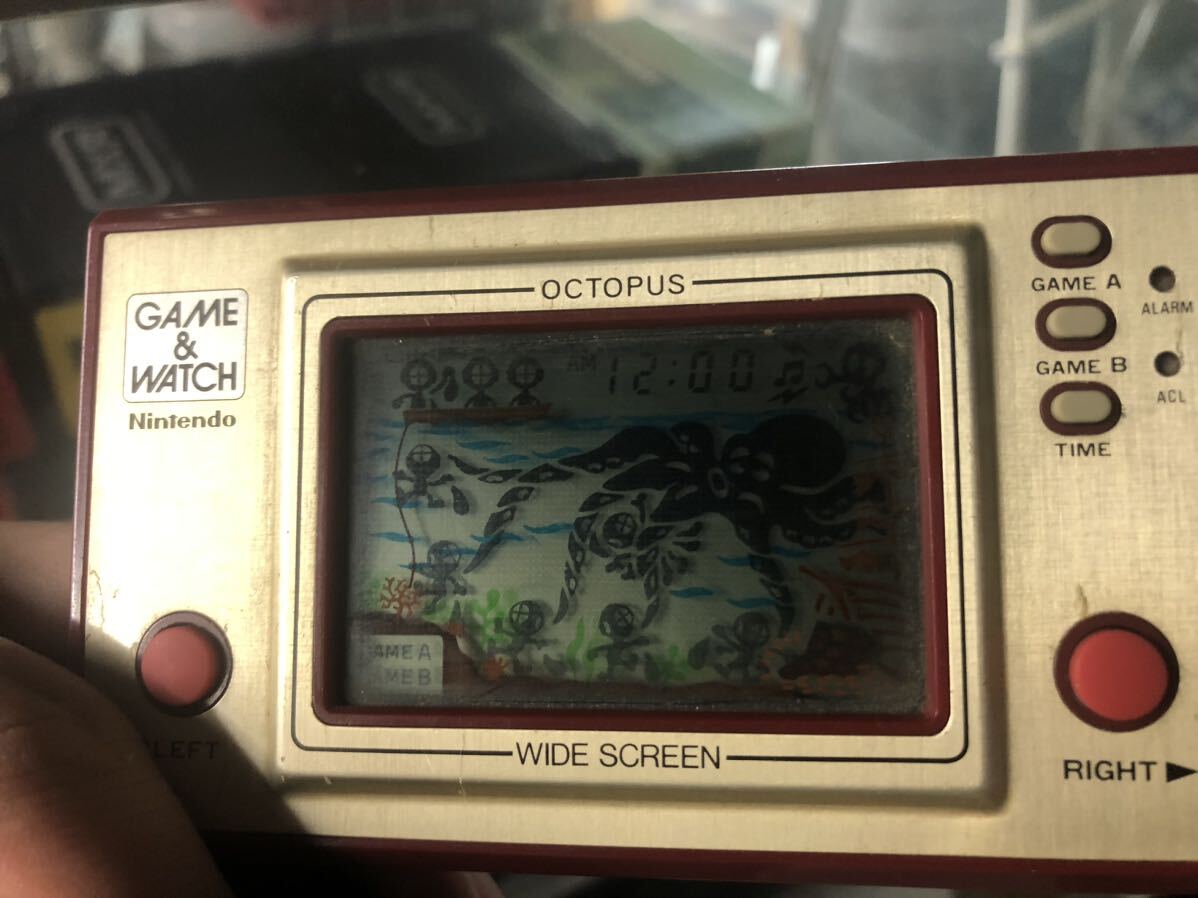 動作品 Nintendo GAME&WATCH OCTOPUS OC-22 任天堂 ゲームウォッチ オクトパス 昭和レトロの画像6