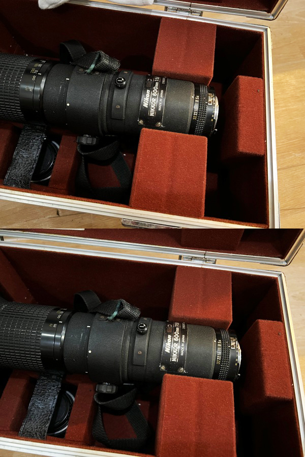 Nikon/ニコン CT-603 FOR NIKKOR ED 600mm 1:5.6 望遠カメラレンズ 大型レンズ ハードケース付き 経年保管 現状品 の画像7