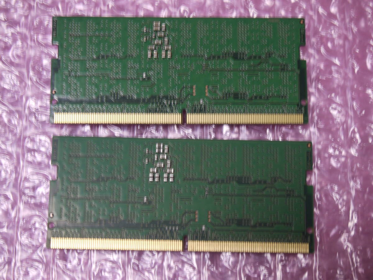SK hynix 製 16GB×2枚 合計32GB DDR5-4800 ノートパソコン PCメモリ HMCG78MEBAA092N BA 動作確認済み の画像2