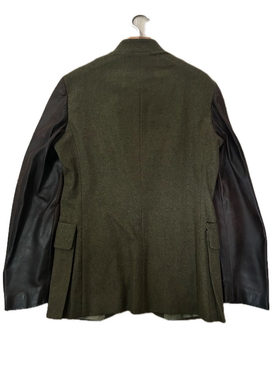 2012aw UMIT BENAN military 袖レザーコート 44  ウミットベナン ジャケット Leather Coat