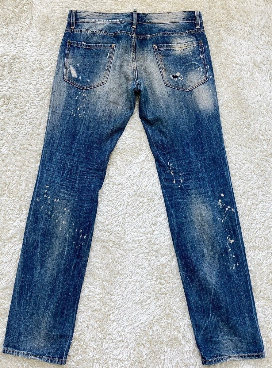 [ большой размер 50*]DSQUARED2 повреждение обработка тонкий Denim брюки / джинсы * Dsquared (4)