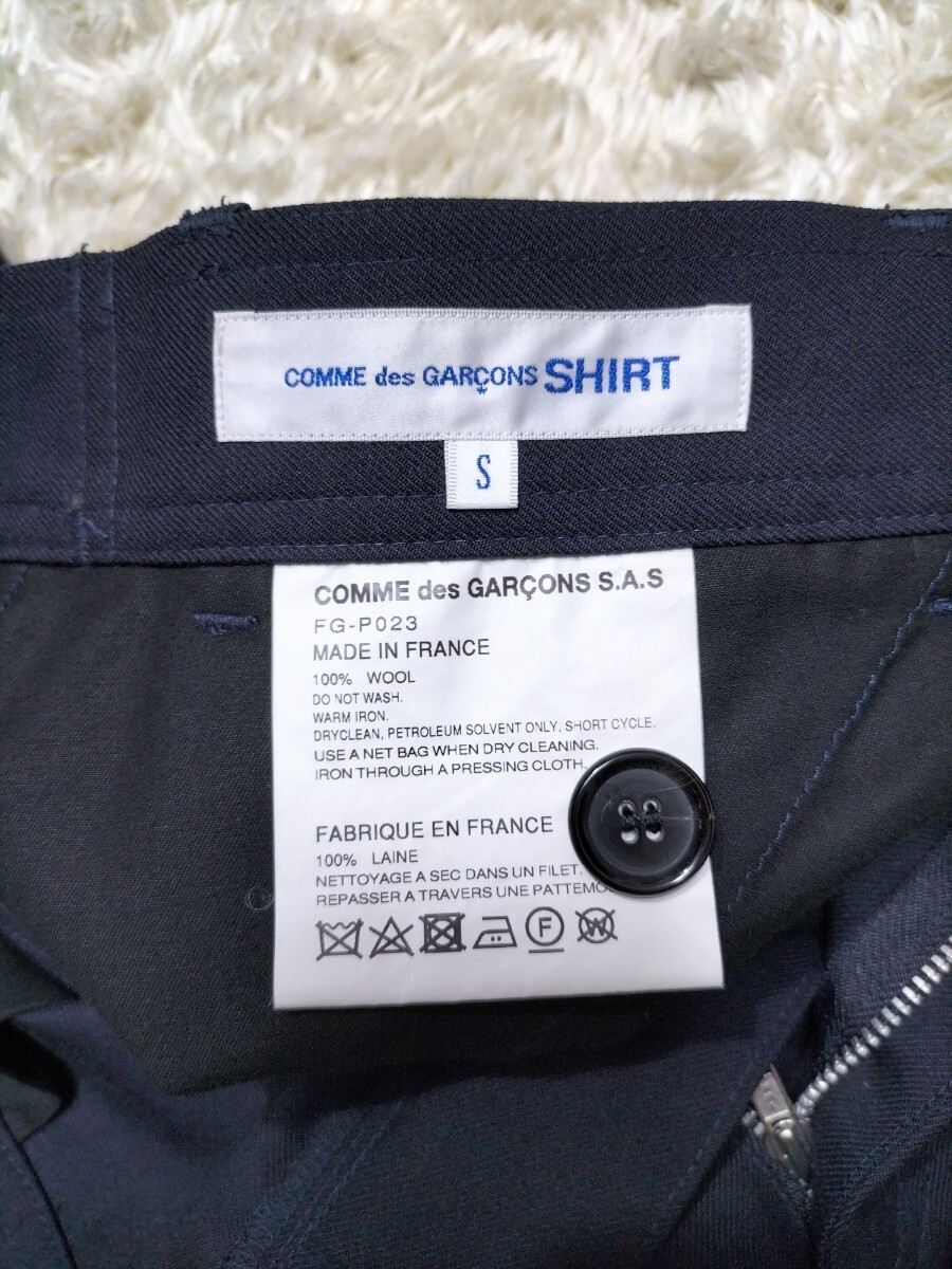 【超美品★21ss】Sサイズ COMME des GARCONS SHIRT ハーフパンツ/ネイビー系◆FG-P023☆コムデギャルソンシャツ (13152)_画像6