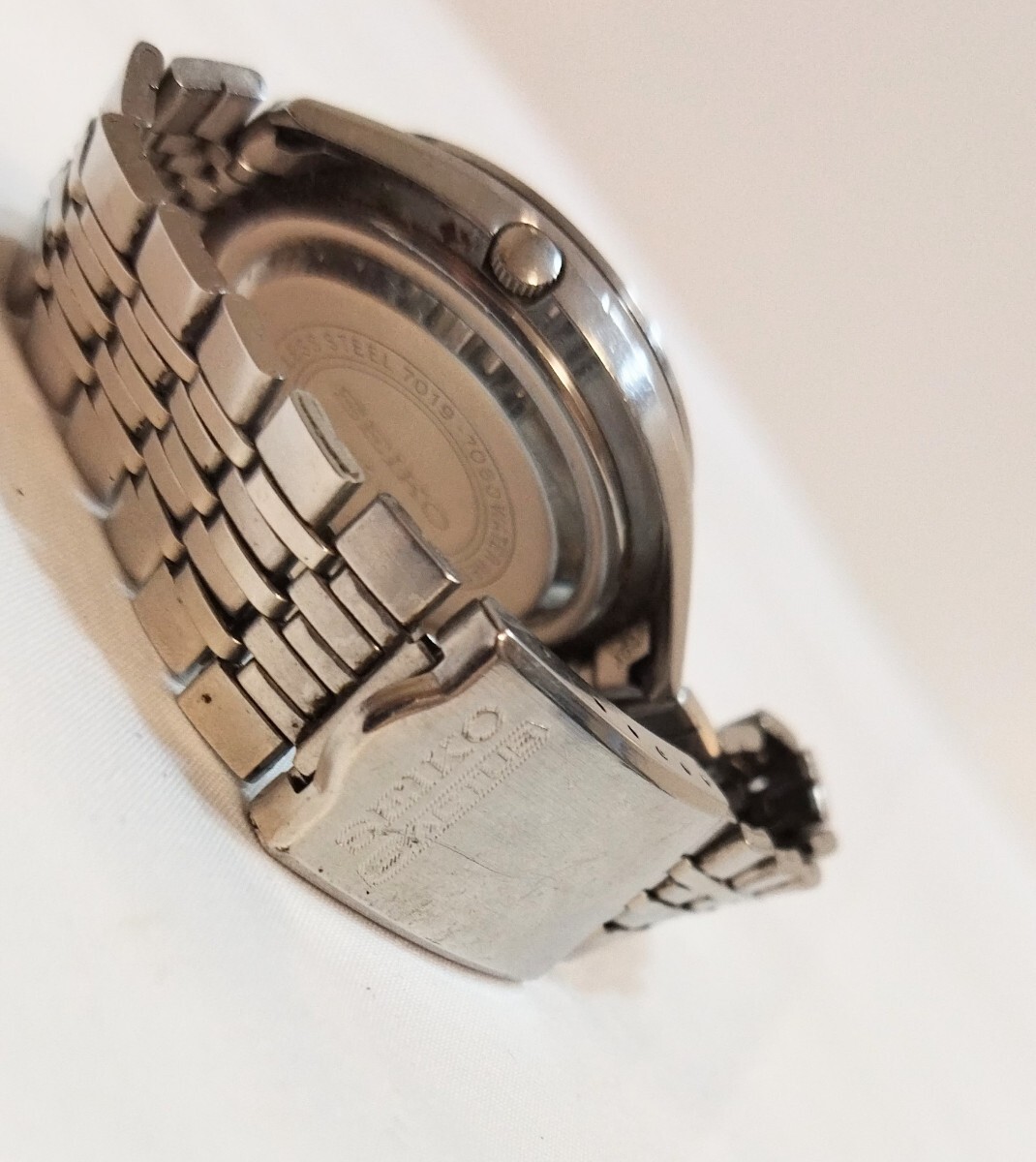 【SEIKO】 SEIKO 5ACTUS 7019-7060 セイコーファイブ 21石 デイト機能付き腕時計 稼動品 純正ベルト 003JJHJU12の画像4