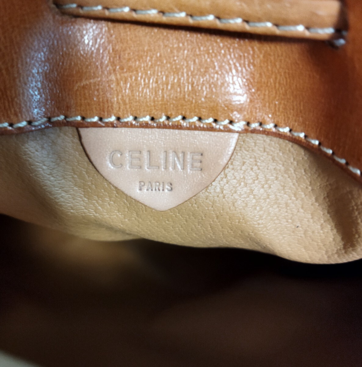 【CELINE】 M14 セリーヌ マカダム ショルダー ミニポーチ付き 巾着 巾着型 肩掛け ショルダーバッグ  010JLHJU36の画像6