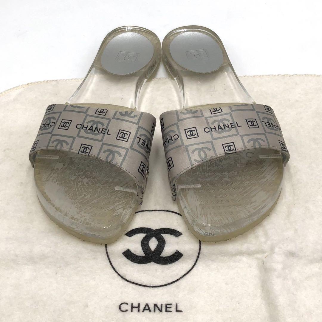 ［美品］シャネル　CHANEL スポーツライン　クリアソール　スライドサンダル　ミュール　_画像2