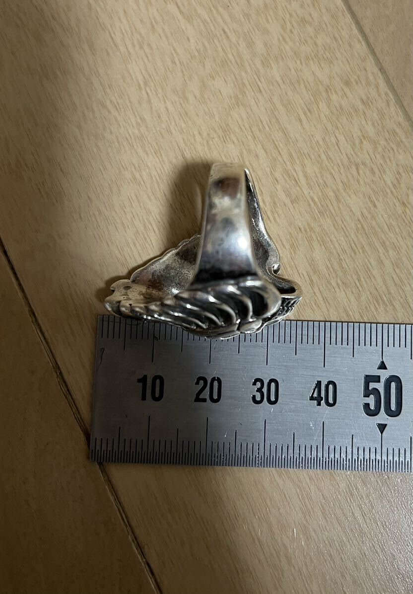 silver 925 lovely Skull ring + pendant set 32.5g