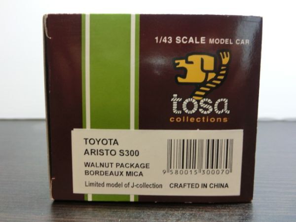 2. 1/43 アリスト S300 ウォルナット パッケージ トサ コレクションの画像3