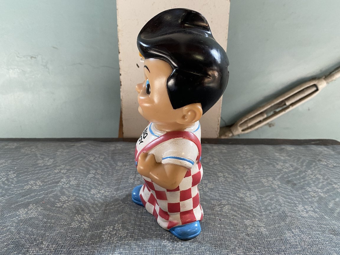 ビッグボーイ BIG BOY　希少カラー青靴　ソフビ　貯金箱　20cm　ボビー君▼アメリカン雑貨 ヴインテージUS雑貨_画像4