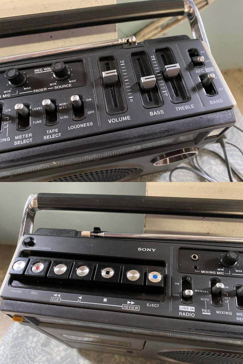 SONY ソニー CF-1980 ラジカセ テープ再生 ラジオ受信▼昭和レトロ家電 の画像2