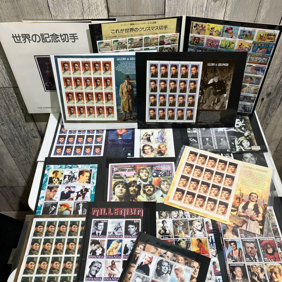 世界切手 女優 歌手 ジェームス・ディーン チャップリン ビートルズ ヴィンテージ 切手収集か整理品の画像8