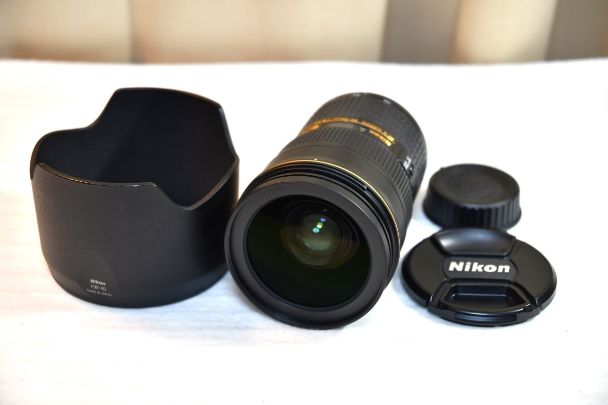 美品 ニコン Nikon AF-S NIKKOR 24-70mm F2.8G ED VR 標準ズームレンズ フルサイズ対応 Fマウント 純正フード/前後レンズキャップ付