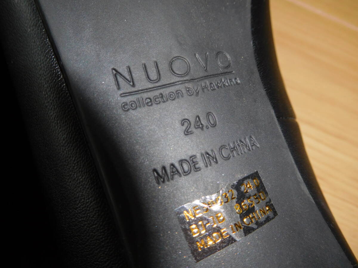 【NUOVO】 ヌオーヴォ スクウェアトゥパンプス NE30032 ヒール4ｃｍ BLACK 黒 24cmの画像3