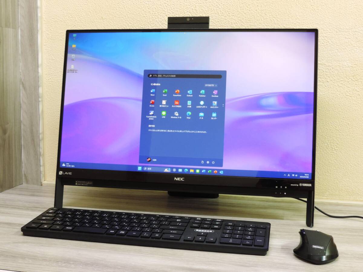 【訳有りカスタムLAVIE PC-DA770GAB-J】Win11★Core i7-7500U★俊足500GB SSD & 8GBメモリ★Office2021Pro★23.8型液晶★の画像2