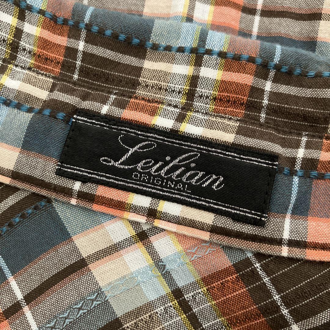 【Lサイズ】Leilian レリアン 2WAY チェック チュニックシャツ_画像8