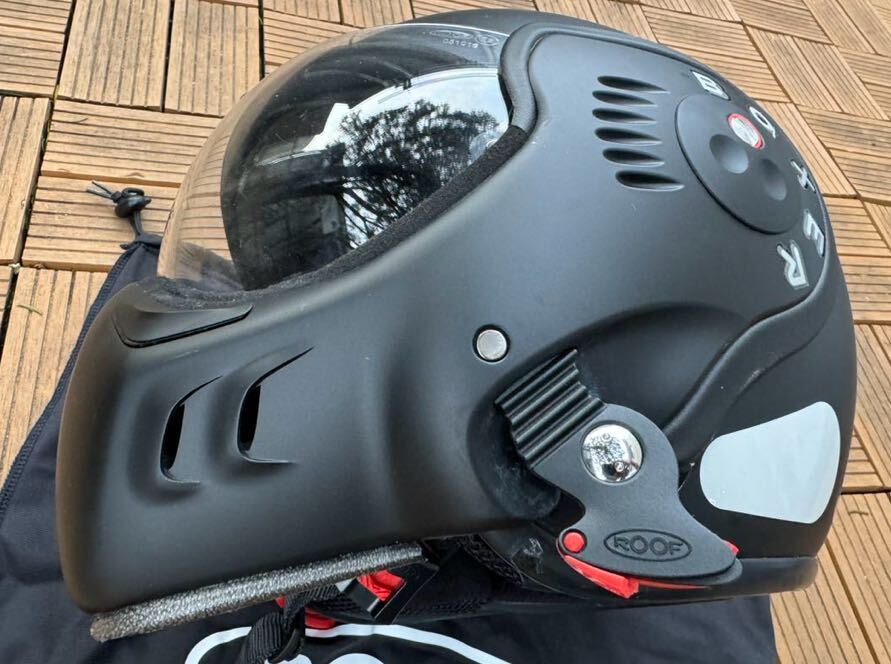 【ジャンク品】ルーフ ROOF ボクサー ヘルメット V8 フルブラック XXL 63cmの画像2