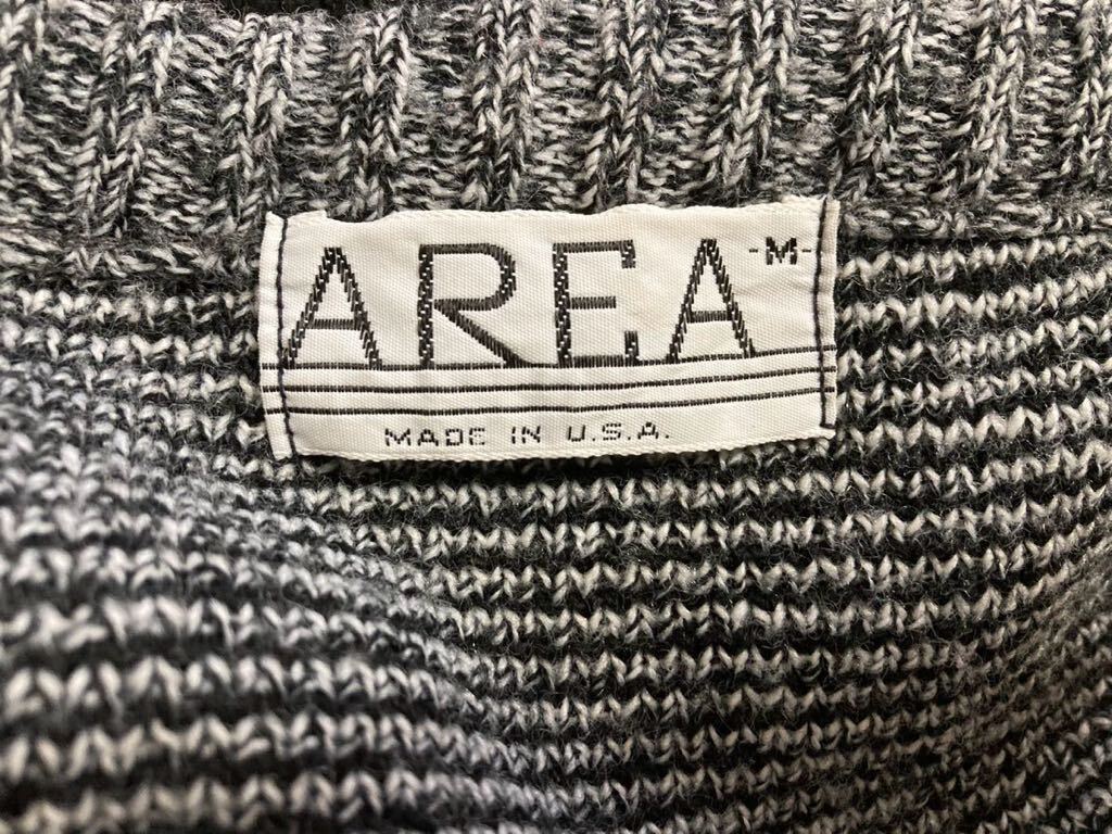 80's 90's USAヴィンテージ AREA アクリルニットセーター クルーネック 総柄セーター USA製 90年代 アメリカ製 M_画像4