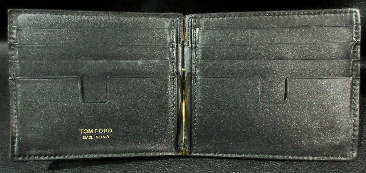 イタリア製 トムフォード TOM FORD マネークリップ レオパード ゴールド カードケース 財布 Y0231T_画像5