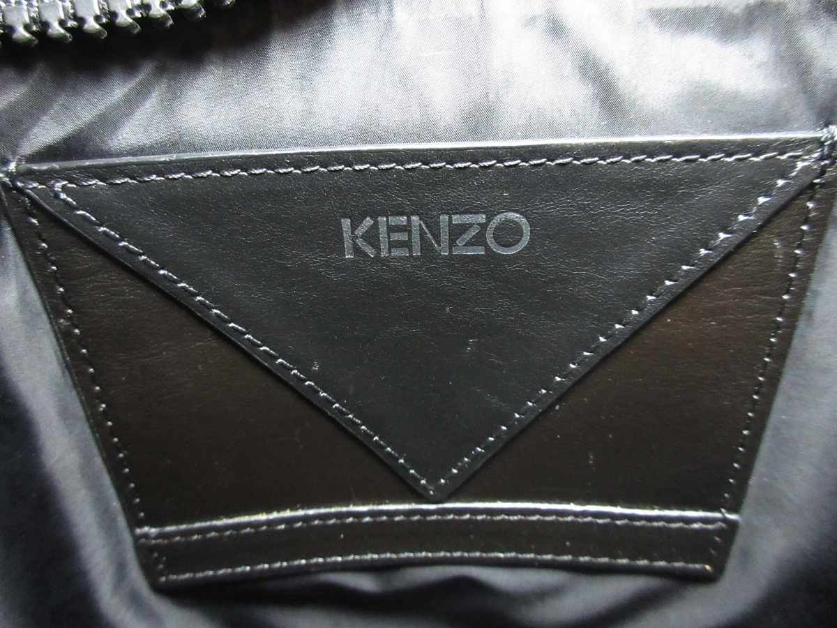 ケンゾー KENZO ロゴ ブラック クラッチバッグ 黒_画像8