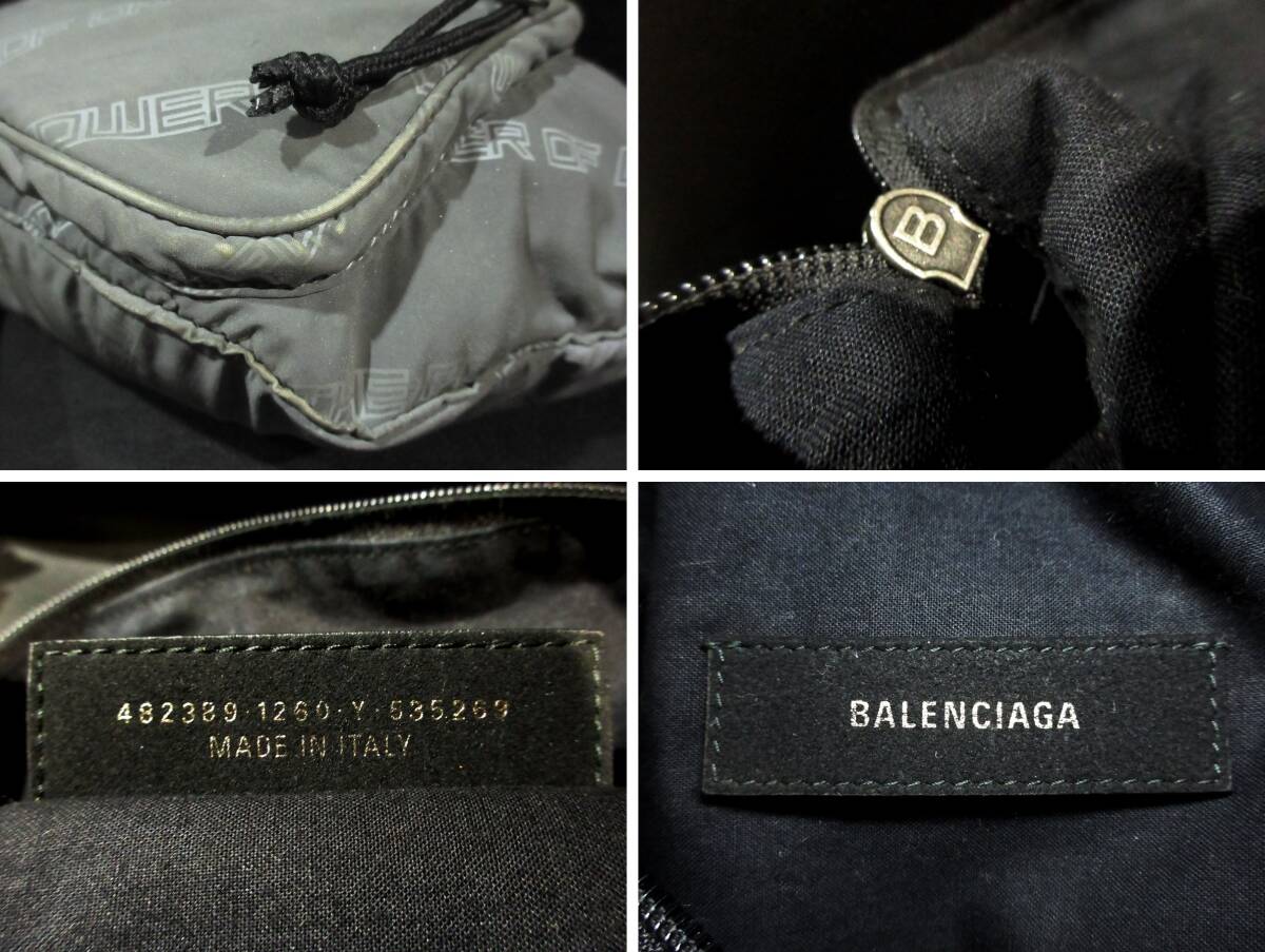 定価12万 バレンシアガ BALENCIAGA Power of Dreams ウエストバッグ ボディバッグ 482389 リフレクター Explorer Printed Shell Belt Bagの画像8