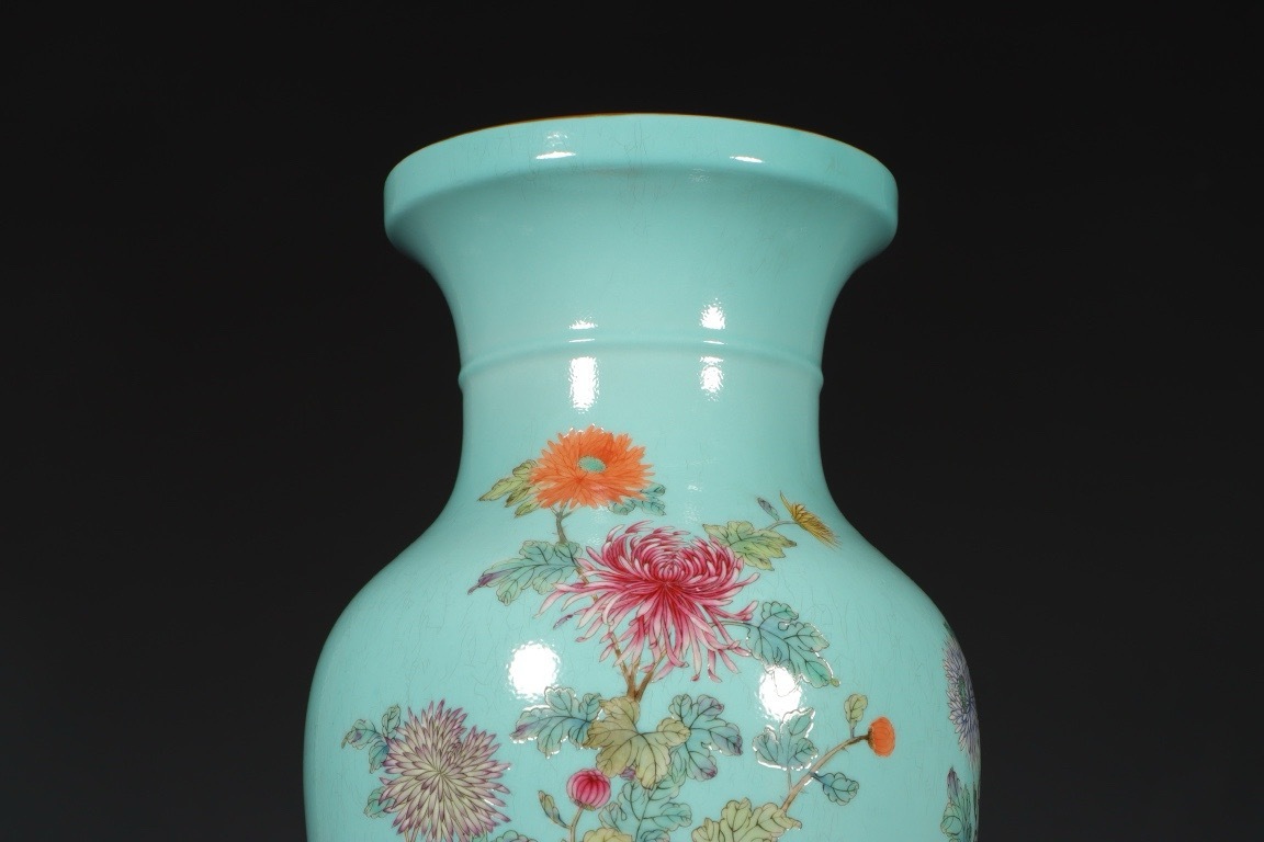 v old thing .v large Kiyoshi .. year made flour . vase weight 2016g. vessel vase old ceramics and porcelain old . thing superfine . ornament . case old . antique old ornament 
