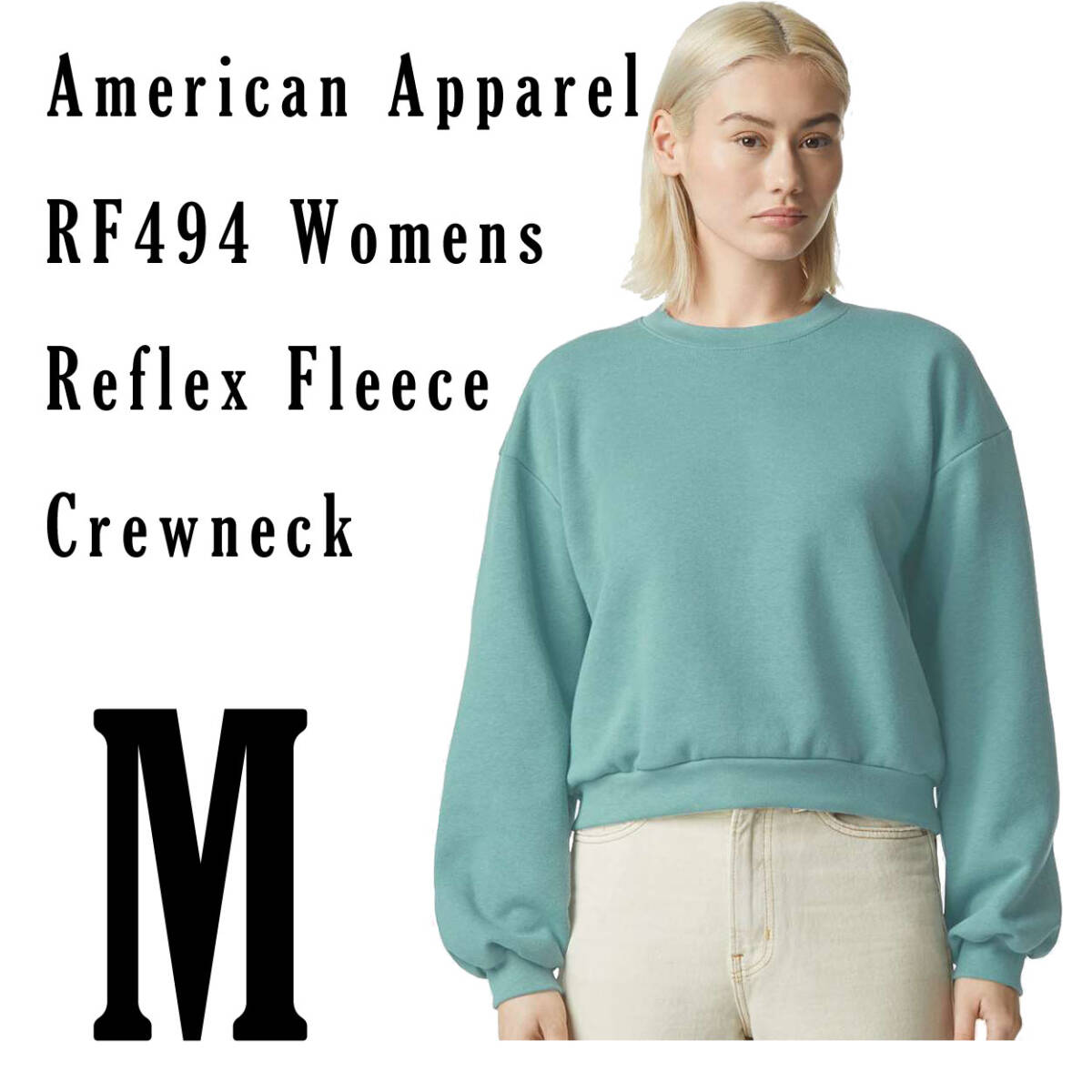 新商品　アメリカンアパレル　ARCTIC　M　レディース　スウェット　トレーナー　ReFlex Fleece Crewneck Sweatshirt AmericanApparel