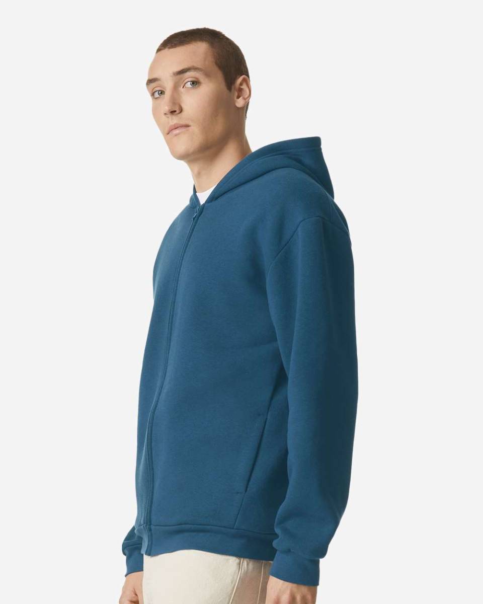 新商品　アメリカンアパレル　SEA BLUE　L　スウェット　ジップパーカー　フーディ　ReFlex Fleece Full-Zip Hoodie AmericanApparel_画像3