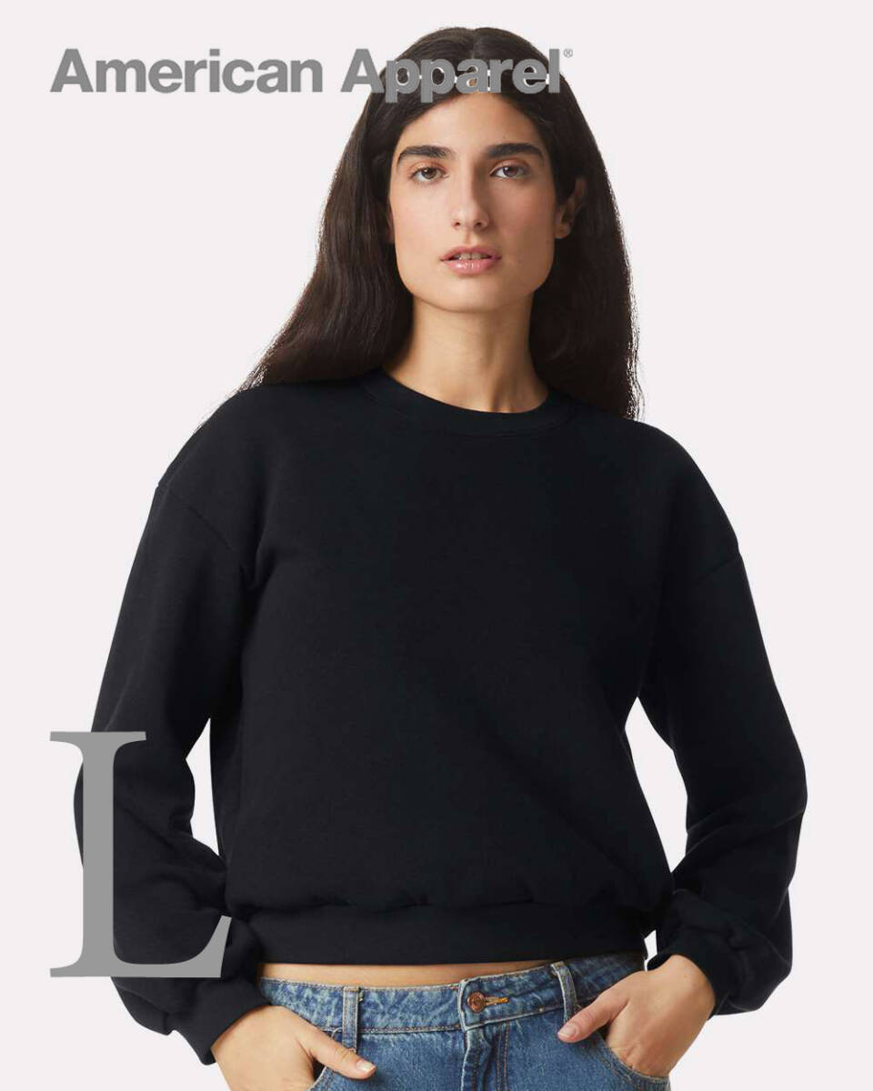 新商品　アメリカンアパレル　ブラック　L　レディース　スウェット　トレーナー　ReFlex Fleece Crewneck Sweatshirt AmericanApparel_画像10