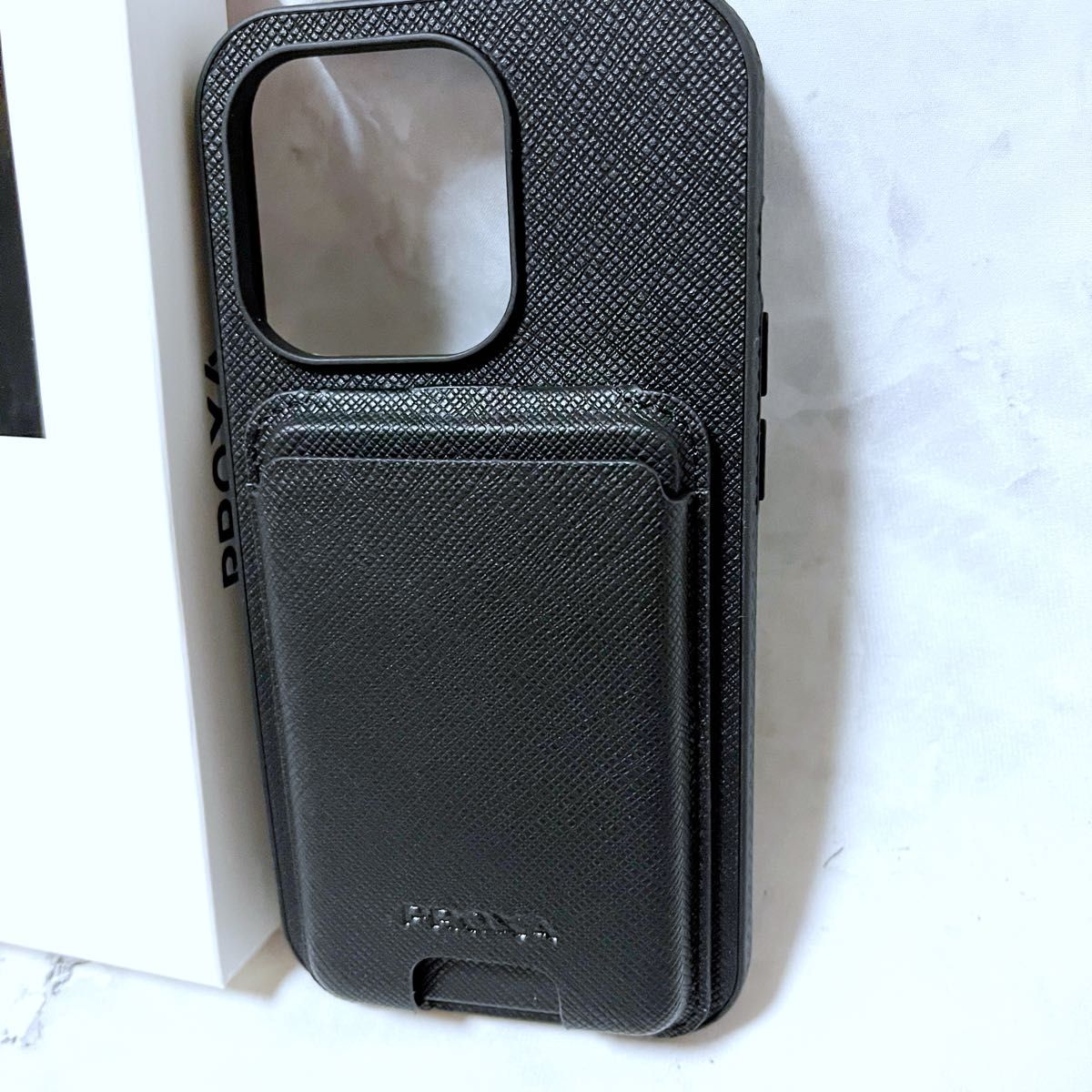 iPhone14 Pro ケース カバー スタンド付き MagSafe対応 電磁波干渉防止 カード収納 全面保護 スクラッチ防止