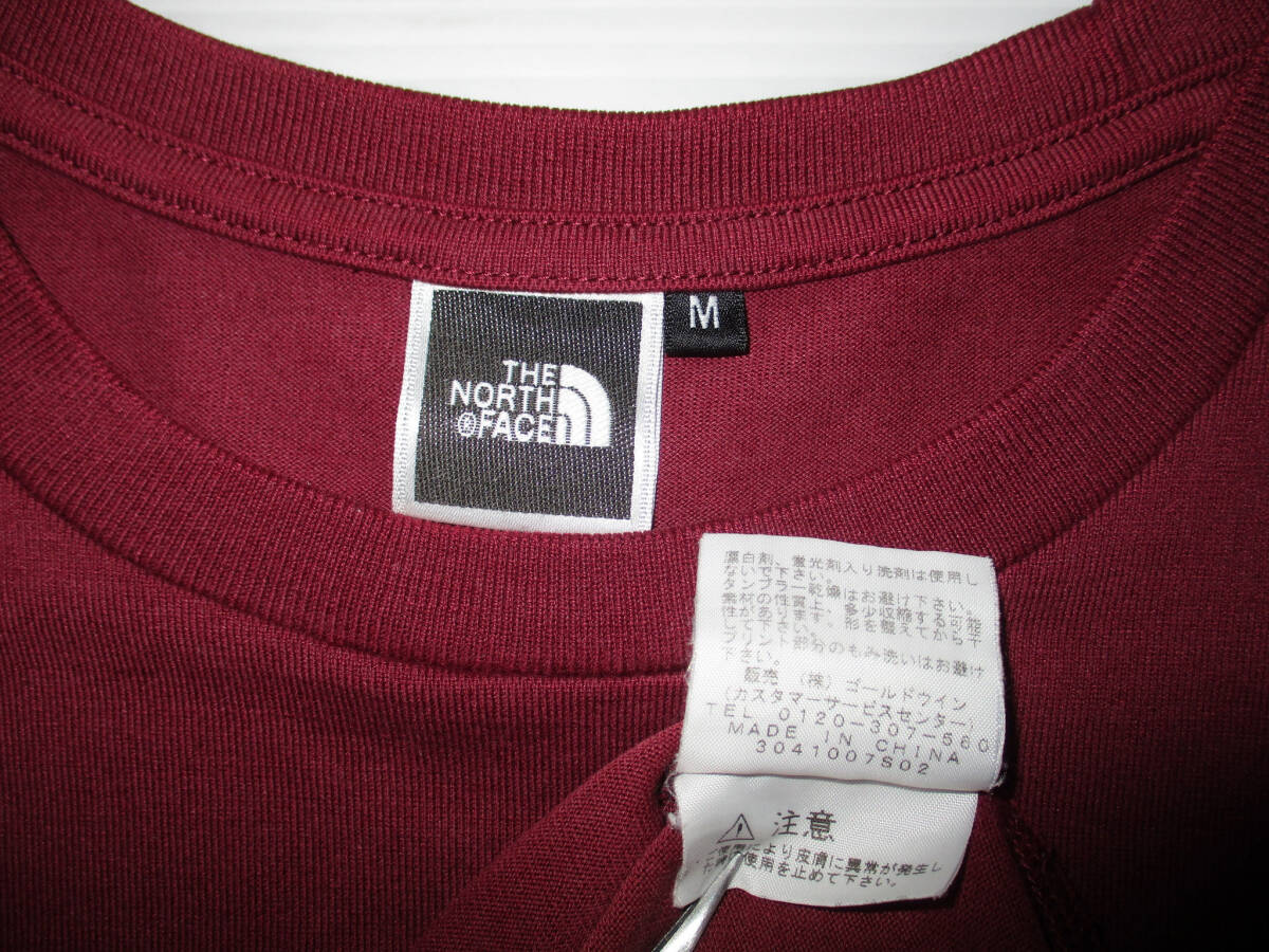 本物★ THE NORTH FACE 　ノースフェイス 　プリントTシャツ 　 エンジ系　 NT31343 　　サイズM　　　（３D_画像10