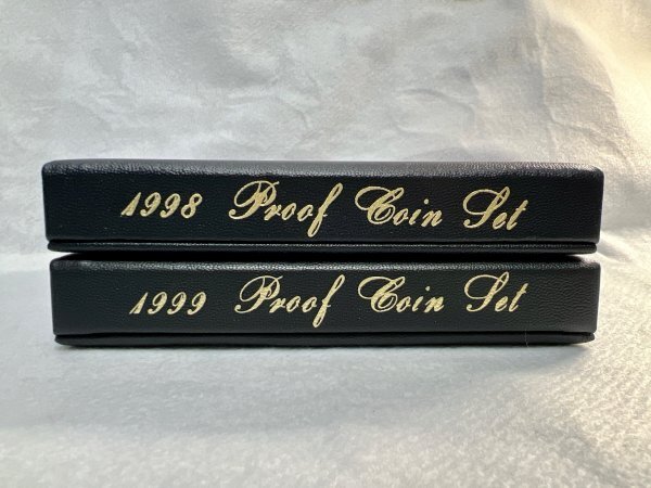 1998年・1999年/平成10年・平成11年 通常プルーフ貨幣セット 2点 額面1332円 造幣局の画像3