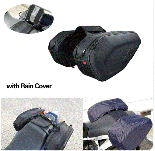 防水カバーオートバイ鞄 バイクサドルバッグ 荷物 ケースリアシート サイドバッグ ツーリング ロードパニアケース_画像3