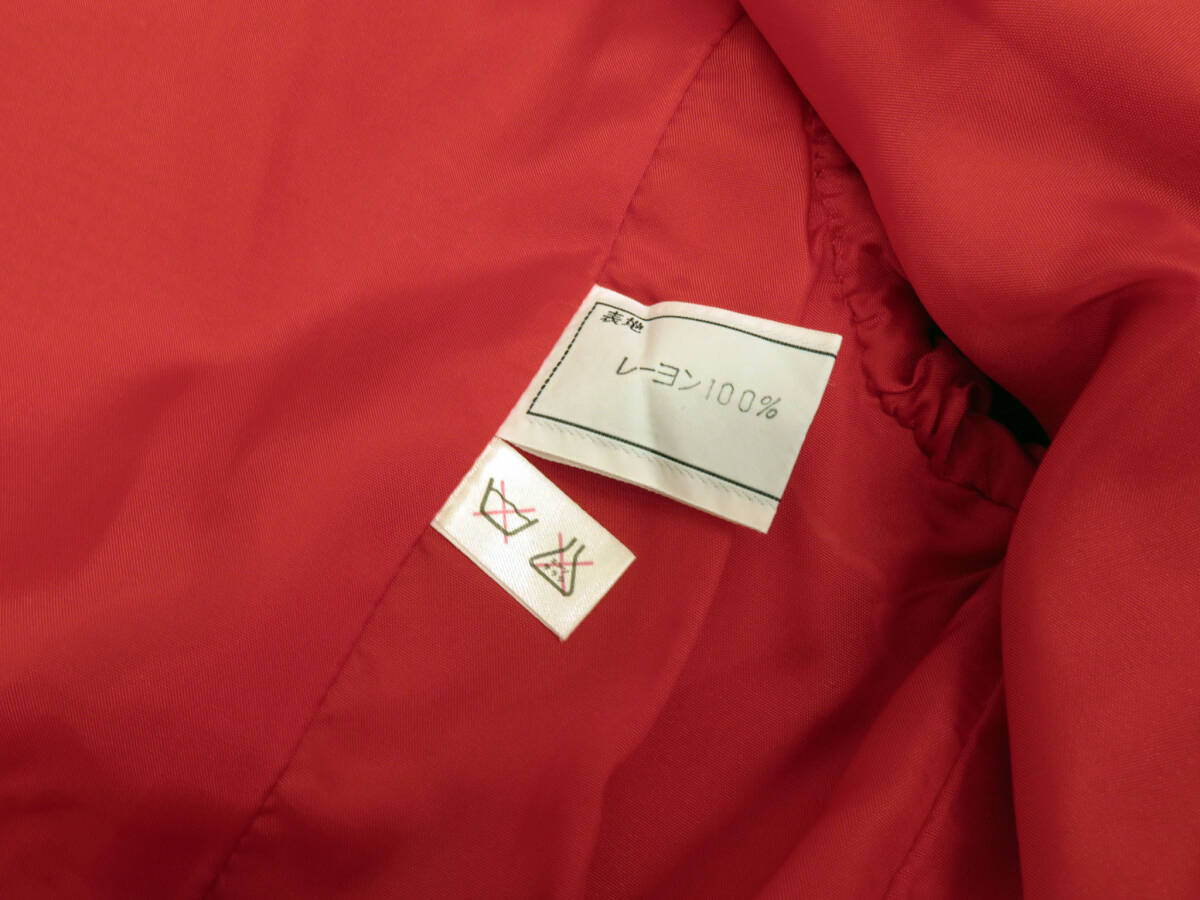 16429 美品 Christian Dior オールドディオール 粗目織 2B テーラード ジャケット ブレザー レーヨン M 赤 ヴィンテージの画像6
