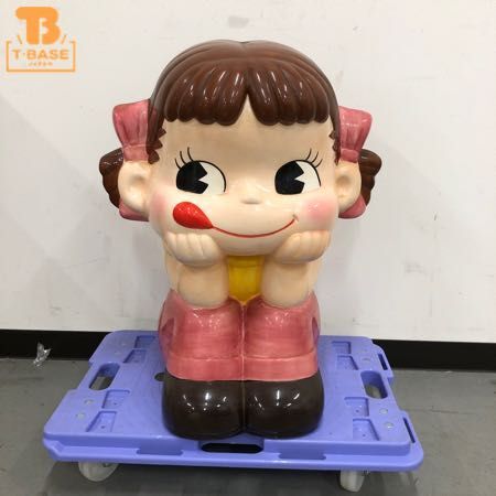 1円〜 店頭受取限定 不二家 ジャンボおすわりペコちゃん 陶器製の画像1