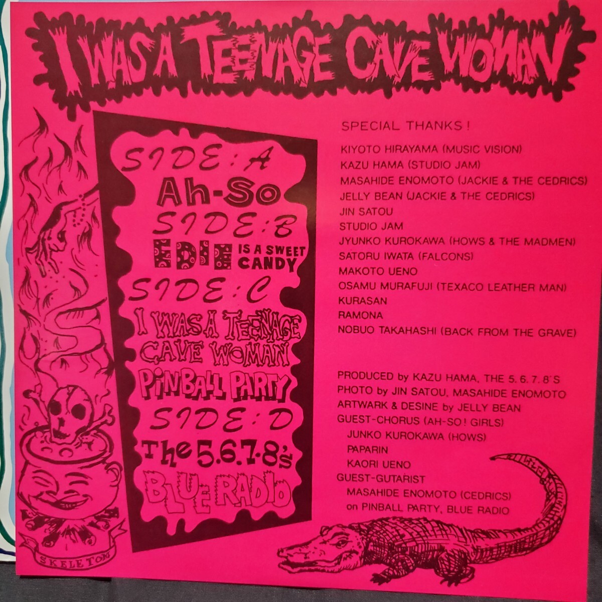 The 5.6.7.8's 「I Was A Teenage Cave Woman !!!」EPレコード ロックの画像7