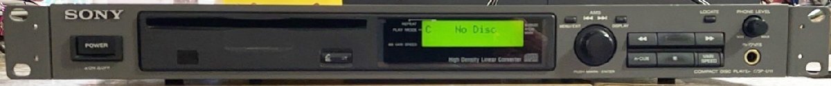 SONY COMPACT DISC PLAYER CDP-D11 ソニー 業務用CDプレーヤー プロ用オーディオ 通電動作確認済み TPSP-117_画像1